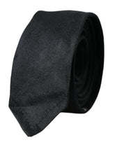 Dolce & Gabbana Black Solid 100% Silk Adjustable Tie -  Neckties, Men -  Dolce & Gabbana.